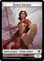 Human Soldier // Dragon (0021) Double-Sided Token [Commander Masters Tokens] | Grognard Games