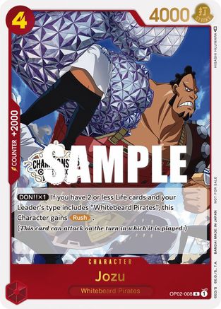 Jozu (Store Championship Participation Pack Vol. 2) (OP02-008) - One Piece Promotion Cards Foil | Grognard Games