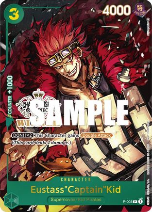 Eustass"Captain"Kid (Store Championship Vol. 2 Winner) (P-003) - One Piece Promotion Cards Foil | Grognard Games
