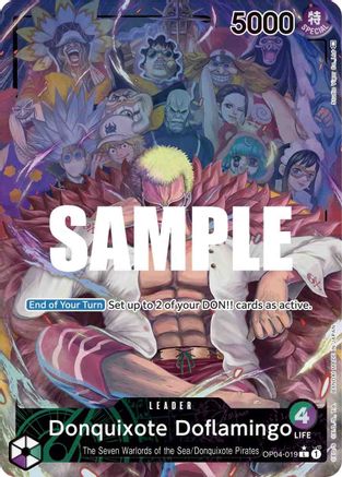 Donquixote Doflamingo (019) (Alternate Art) (OP04-019) - Kingdoms of Intrigue Foil | Grognard Games