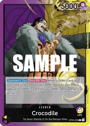 Crocodile (058) (OP04-058) - Kingdoms of Intrigue | Grognard Games