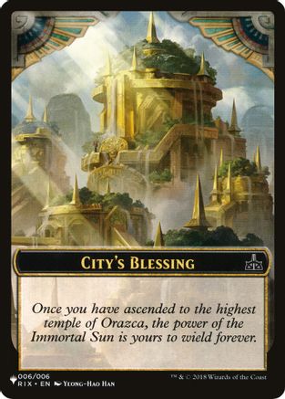 City's Blessing // The Monarch Double-sided Token (LIST-6 // 14) - The List Reprints | Grognard Games