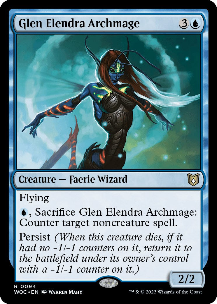 Glen Elendra Archmage [Wilds of Eldraine Commander] | Grognard Games