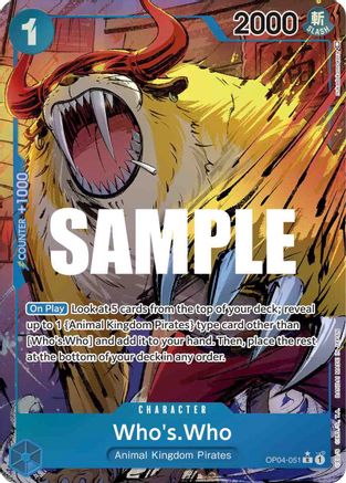 Who's.Who (Alternate Art) (OP04-051) - Kingdoms of Intrigue Foil | Grognard Games