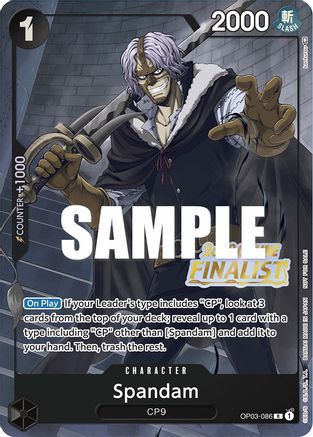 Spandam (Online Regional 2023) [Finalist] (OP03-086) - One Piece Promotion Cards Foil | Grognard Games