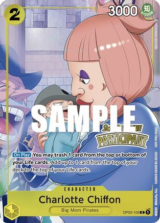 Charlotte Chiffon (Online Regional 2023) [Participant] (OP03-109) - One Piece Promotion Cards Foil | Grognard Games