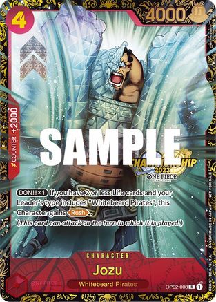 Jozu (Championship 2023) (OP02-008) - One Piece Promotion Cards Foil | Grognard Games