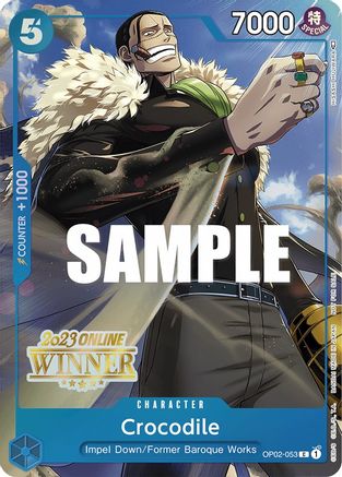 Crocodile (Online Regional 2023) [Winner] (OP02-053) - One Piece Promotion Cards Foil | Grognard Games