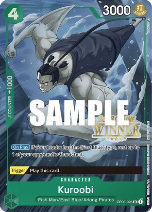 Kuroobi (Online Regional 2023) [Winner] (OP03-026) - One Piece Promotion Cards Foil | Grognard Games
