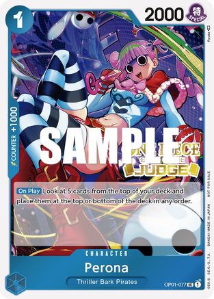 Perona (Judge Pack Vol. 2) (OP01-077) - One Piece Promotion Cards Foil | Grognard Games