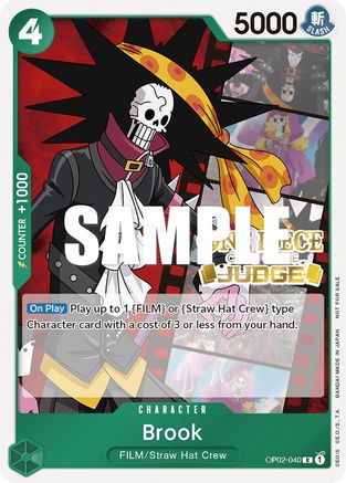 Brook (Judge Pack Vol. 2) (OP02-040) - One Piece Promotion Cards Foil | Grognard Games