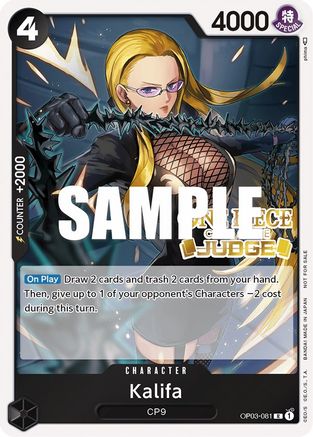 Kalifa (Judge Pack Vol. 2) (OP03-081) - One Piece Promotion Cards Foil | Grognard Games