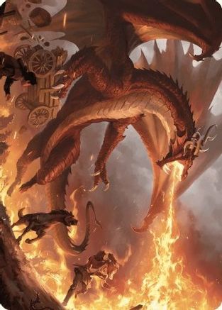 Realm-Scorcher Hellkite Art Card (ASWOE-019) - Art Series: Wilds of Eldraine | Grognard Games