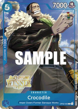 Crocodile (Offline Regional 2023) [Winner] (OP02-053) - One Piece Promotion Cards Foil | Grognard Games
