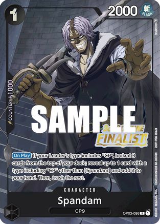 Spandam (Offline Regional 2023) [Finalist] (OP03-086) - One Piece Promotion Cards Foil | Grognard Games