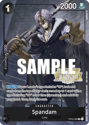 Spandam (Offline Regional 2023) [Winner] (OP03-086) - One Piece Promotion Cards Foil | Grognard Games