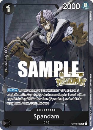 Spandam (Offline Regional 2023) [Participant] (OP03-086) - One Piece Promotion Cards Foil | Grognard Games