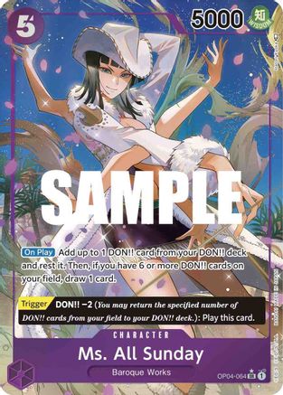 Ms. All Sunday (Alternate Art) (OP04-064) - Kingdoms of Intrigue Foil | Grognard Games