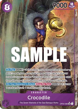 Crocodile (060) (Alternate Art) (OP04-060) - Kingdoms of Intrigue Foil | Grognard Games