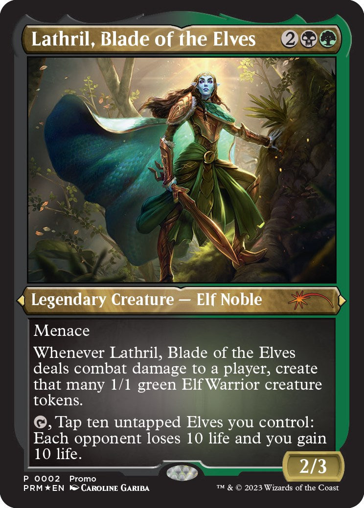 Lathril, Blade of the Elves (Foil Etched) [Media Promos] | Grognard Games