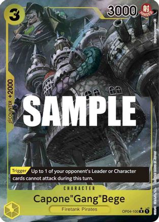 Capone"Gang"Bege (Alternate Art) (OP04-100) - Kingdoms of Intrigue Foil | Grognard Games