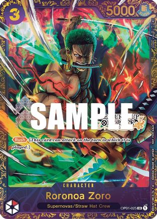 Roronoa Zoro - OP01-025 (Treasure Cup) (OP01-025) - One Piece Promotion Cards Foil | Grognard Games
