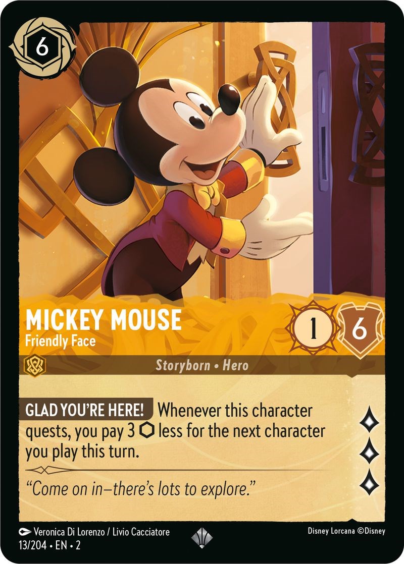 Mickey Mouse - Friendly Face (13/204) [Rise of the Floodborn] | Grognard Games