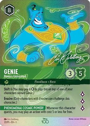 Genie - Powers Unleashed (Alternate Art) (20) [Disney100 Promos] | Grognard Games