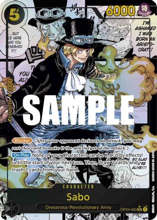 Sabo (Alternate Art) (Manga) (OP04-083) - Kingdoms of Intrigue Foil | Grognard Games