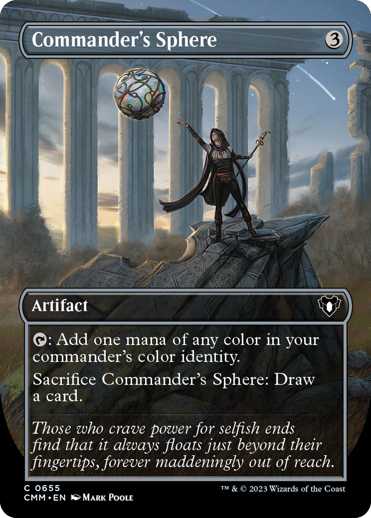 Commander's Sphere (Borderless Alternate Art) [Commander Masters] | Grognard Games