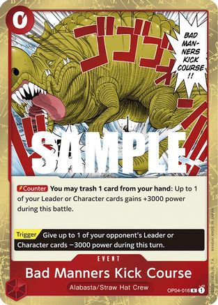 Bad Manners Kick Course (OP04-016) - Kingdoms of Intrigue Foil | Grognard Games