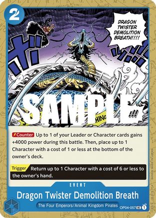Dragon Twister Demolition Breath (OP04-057) - Kingdoms of Intrigue | Grognard Games