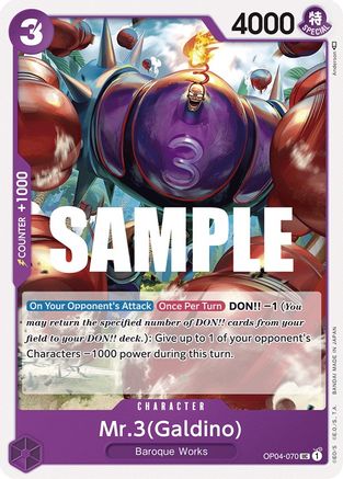 Mr.3 (Galdino) (OP04-070) - Kingdoms of Intrigue | Grognard Games