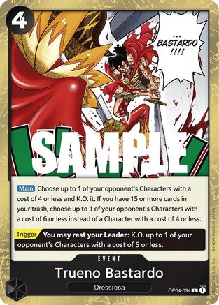 Trueno Bastardo (OP04-094) - Kingdoms of Intrigue Foil | Grognard Games