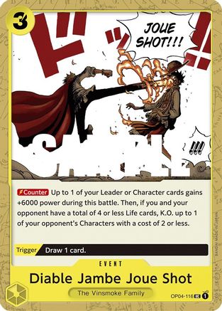 Diable Jambe Joue Shot (OP04-116) - Kingdoms of Intrigue | Grognard Games