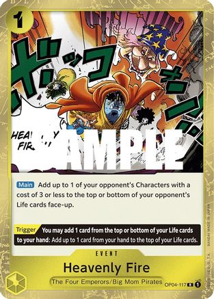 Heavenly Fire (OP04-117) - Kingdoms of Intrigue Foil | Grognard Games