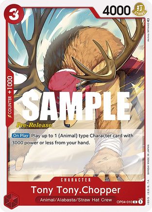 Tony Tony.Chopper (OP04-010) - Kingdoms of Intrigue Pre-Release Cards | Grognard Games