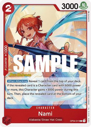 Nami (OP04-011) - Kingdoms of Intrigue Pre-Release Cards | Grognard Games