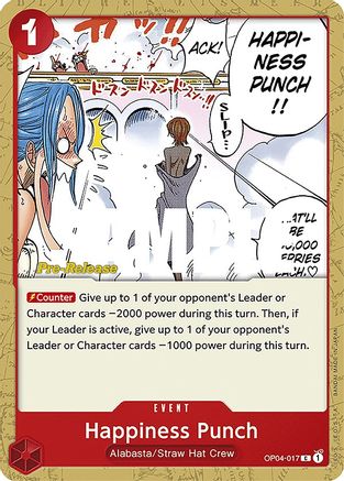 Happiness Punch (OP04-017) - Kingdoms of Intrigue Pre-Release Cards | Grognard Games