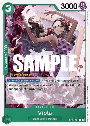 Viola (OP04-021) - Kingdoms of Intrigue Pre-Release Cards | Grognard Games