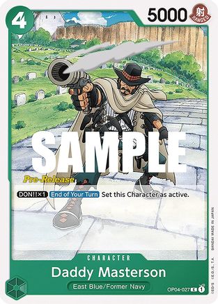 Daddy Masterson (OP04-027) - Kingdoms of Intrigue Pre-Release Cards | Grognard Games