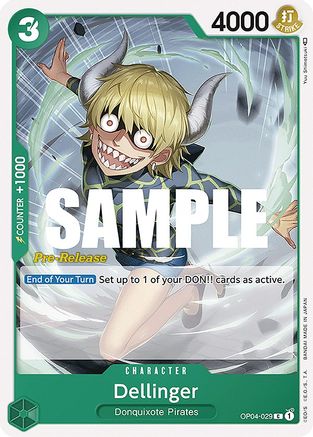 Dellinger (OP04-029) - Kingdoms of Intrigue Pre-Release Cards | Grognard Games