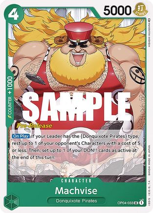 Machvise (OP04-033) - Kingdoms of Intrigue Pre-Release Cards | Grognard Games