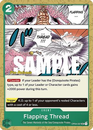Flapping Thread (OP04-037) - Kingdoms of Intrigue Pre-Release Cards | Grognard Games