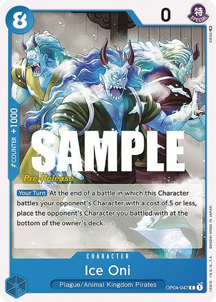 Ice Oni (OP04-047) - Kingdoms of Intrigue Pre-Release Cards | Grognard Games