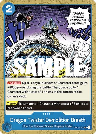 Dragon Twister Demolition Breath (OP04-057) - Kingdoms of Intrigue Pre-Release Cards | Grognard Games