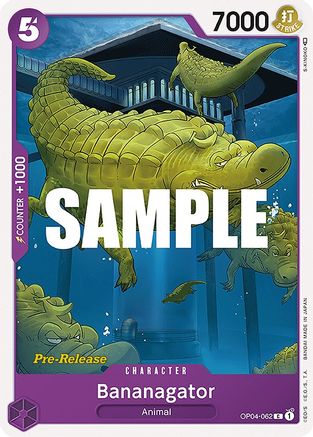 Bananagator (OP04-062) - Kingdoms of Intrigue Pre-Release Cards | Grognard Games