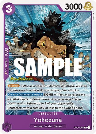 Yokozuna (OP04-068) - Kingdoms of Intrigue Pre-Release Cards | Grognard Games