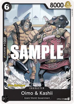 Oimo & Kashii (OP04-078) - Kingdoms of Intrigue Pre-Release Cards | Grognard Games