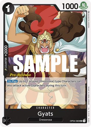Gyats (OP04-080) - Kingdoms of Intrigue Pre-Release Cards | Grognard Games